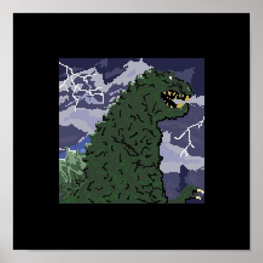 8-bits Kaiju-Poster Poster (Voorkant)