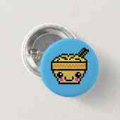 8-bits Kawaii Ramen Ronde Button 3,2 Cm (Voorkant /achterkant)