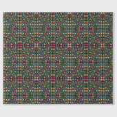 8-bits kerst retro pixel geeky wrapping papier (Vlak)