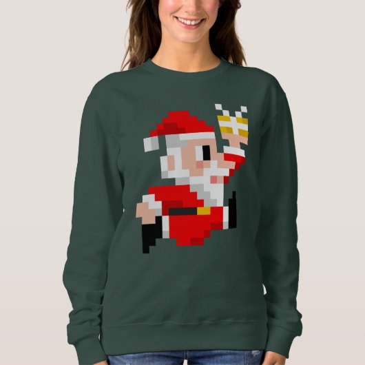 8-bits kerstkerstkerstbekertje voor vrouwen trui (Voorkant)