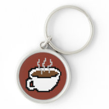 8-bits koffie-Sleutelhanger