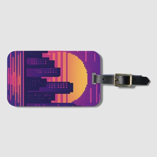 8-bits neonstadspasje bagagelabel (Voorkant (horizontaal))