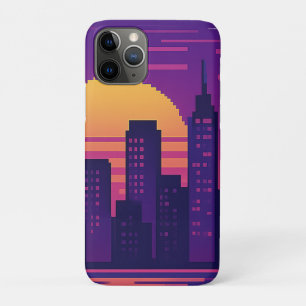 8-bits neonstadspasje iPhone 11 pro hoesje