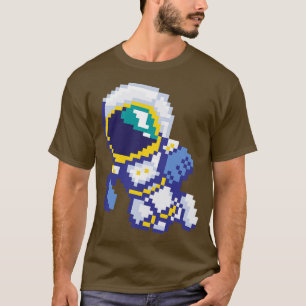 8-bits Pixel Astronaut Space Galaxy Science Retro  T-shirt