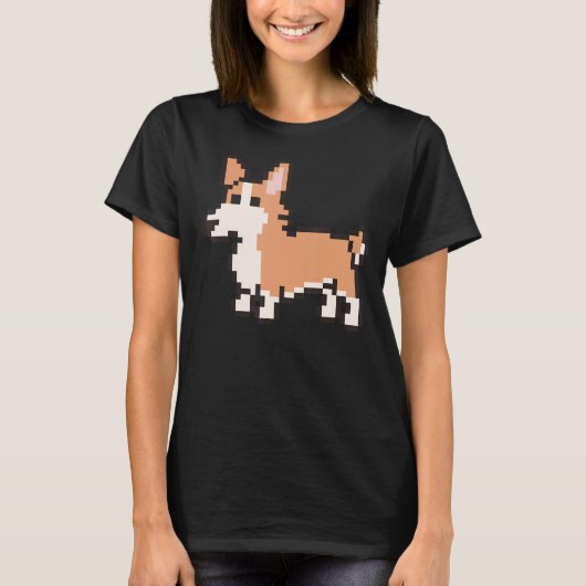 8-bits Pixel Corgi T-shirt (Voorkant)