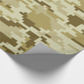 8-bits Pixel Digital Desert Camouflage / Camo Cadeaupapier (Hoek)