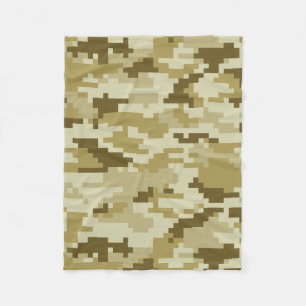 8-bits Pixel Digital Desert Camouflage / Camo Fleece Deken