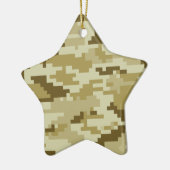8-bits Pixel Digital Desert Camouflage / Camo Keramisch Ornament (Links)