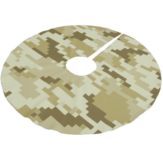 8-bits Pixel Digital Desert Camouflage / Camo Kerstboom Rok (Gekanteld)