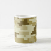 8-bits Pixel Digital Desert Camouflage / Camo Koffiemok (Center)