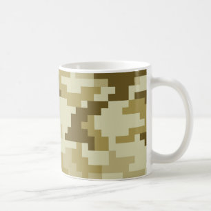 8-bits Pixel Digital Desert Camouflage / Camo Koffiemok