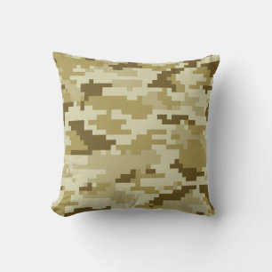 8-bits Pixel Digital Desert Camouflage / Camo Kussen