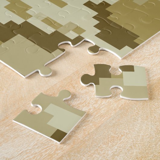 8-bits Pixel Digital Desert Camouflage / Camo Legpuzzel (Zijkant)
