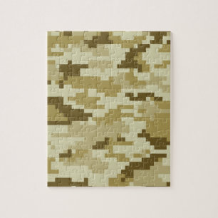 8-bits Pixel Digital Desert Camouflage / Camo Legpuzzel