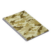 8-bits Pixel Digital Desert Camouflage / Camo Notitieboek (Rechterzijde)