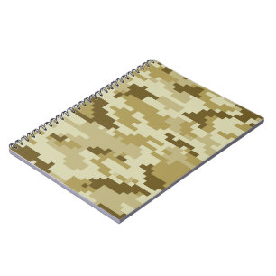 8-bits Pixel Digital Desert Camouflage / Camo Notitieboek