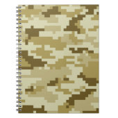 8-bits Pixel Digital Desert Camouflage / Camo Notitieboek (Voorkant)
