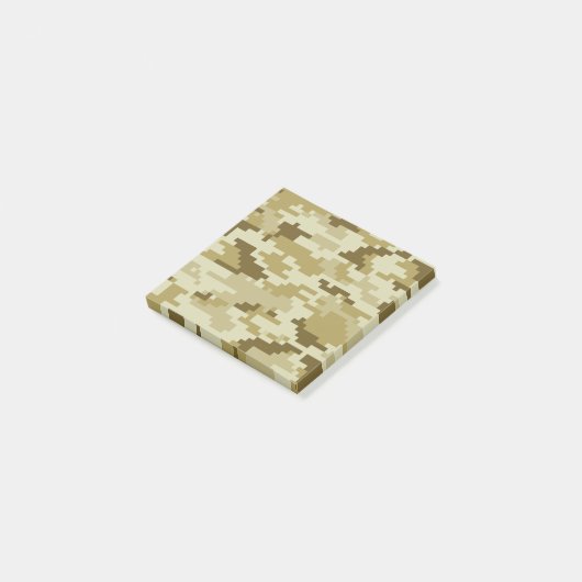 8-bits Pixel Digital Desert Camouflage / Camo Post-it® Notes (Schuin)