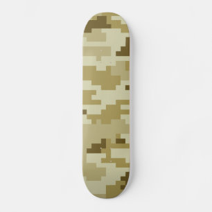 8-bits Pixel Digital Desert Camouflage / Camo Skateboard