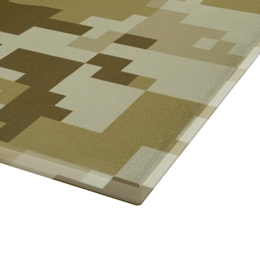 8-bits Pixel Digital Desert Camouflage / Camo Snijplank (Hoek)