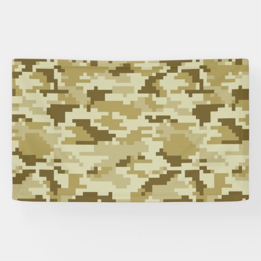 8-bits Pixel Digital Desert Camouflage / Camo Spandoek (Horizontaal)