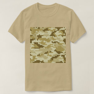 8-bits Pixel Digital Desert Camouflage / Camo T-shirt