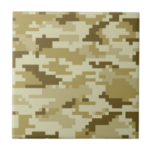 8-bits Pixel Digital Desert Camouflage / Camo Tegeltje