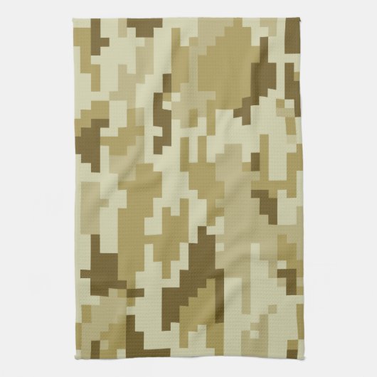 8-bits Pixel Digital Desert Camouflage / Camo Theedoek (Verticaal)
