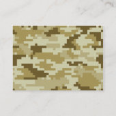 8-bits Pixel Digital Desert Camouflage / Camo Visitekaartje (Achterkant)