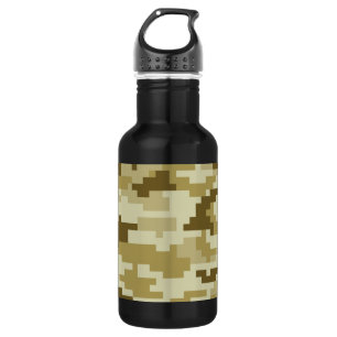 8-bits Pixel Digital Desert Camouflage / Camo Waterfles