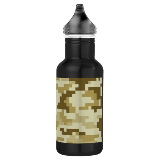 8-bits Pixel Digital Desert Camouflage / Camo Waterfles (Rechts)