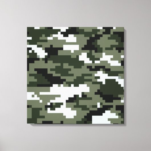 8-bits Pixel Digital Urban Camouflage / Camo Canvas Afdruk (Voorkant)