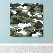 8-bits Pixel Digital Urban Camouflage / Camo Canvas Afdruk (Insitu (Houten vloer))