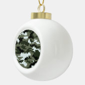 8-bits Pixel Digital Urban Camouflage / Camo Keramische Bal Ornament (Rechts)