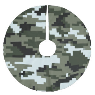 8-bits Pixel Digital Urban Camouflage / Camo Kerstboom Rok