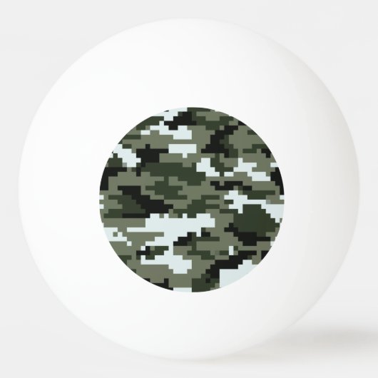 8-bits Pixel Digital Urban Camouflage / Camo Pingpongballen (Voorkant)