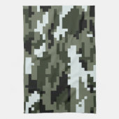 8-bits Pixel Digital Urban Camouflage / Camo Theedoek (Verticaal)