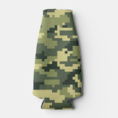 8-bits Pixel Digital Woodland Camouflage / Camo Flesjeskoeler (Voorkant)