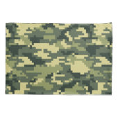 8-bits Pixel Digital Woodland Camouflage / Camo Kussensloop (Achterkant)