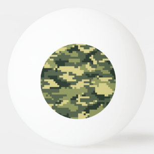 8-bits Pixel Digital Woodland Camouflage / Camo Pingpongballen