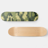 8-bits Pixel Digital Woodland Camouflage / Camo Skateboard (Horizontaal)