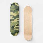 8-bits Pixel Digital Woodland Camouflage / Camo Skateboard (Voorkant)