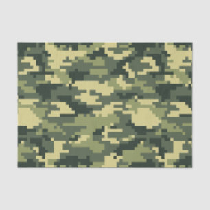 8-bits Pixel Digital Woodland Camouflage / Camo Tissuepapier