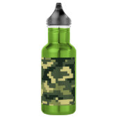 8-bits Pixel Digital Woodland Camouflage / Camo Waterfles (Rechts)