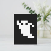8-bits Pixel Ghost Briefkaart (Staand voorkant)