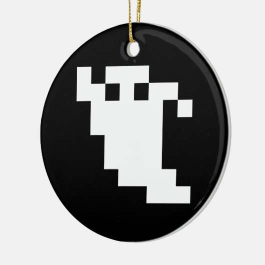 8-bits Pixel Ghost Keramisch Ornament (Links)