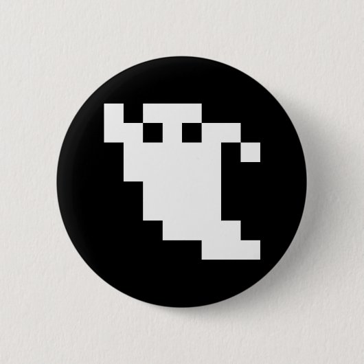 8-bits Pixel Ghost Ronde Button 5,7 Cm (Voorkant)