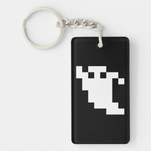 8-bits Pixel Ghost Sleutelhanger