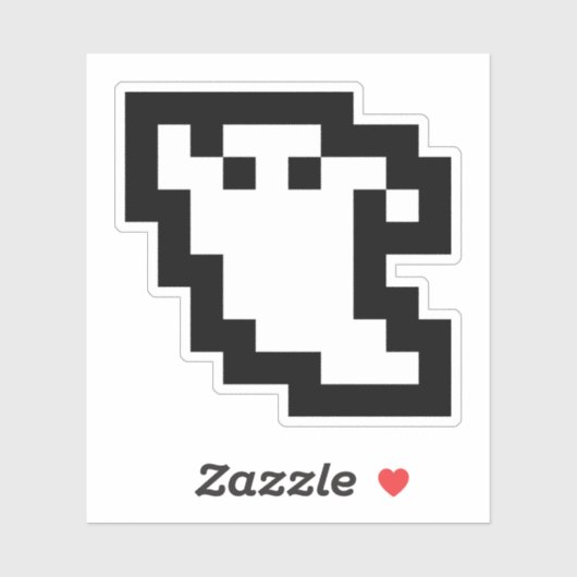 8-bits Pixel Ghost Sticker (Vel)