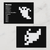 8-bits Pixel Ghost Visitekaartje (Voorkant / Achterkant)